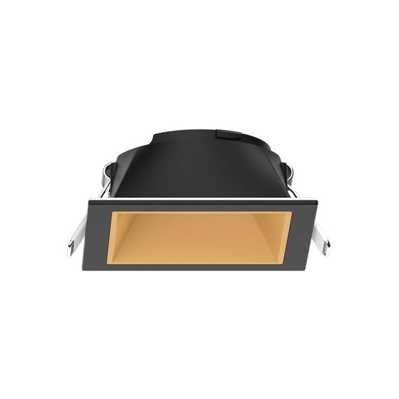 Miidex Lighting - Collerette carrée/carrée basse luminance pour spot led eclat ii ® noir - dore