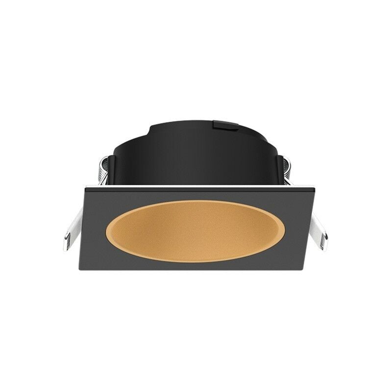 Miidex Lighting - Collerette carrée/rond basse luminance pour spot led eclat ii ® noir - dore