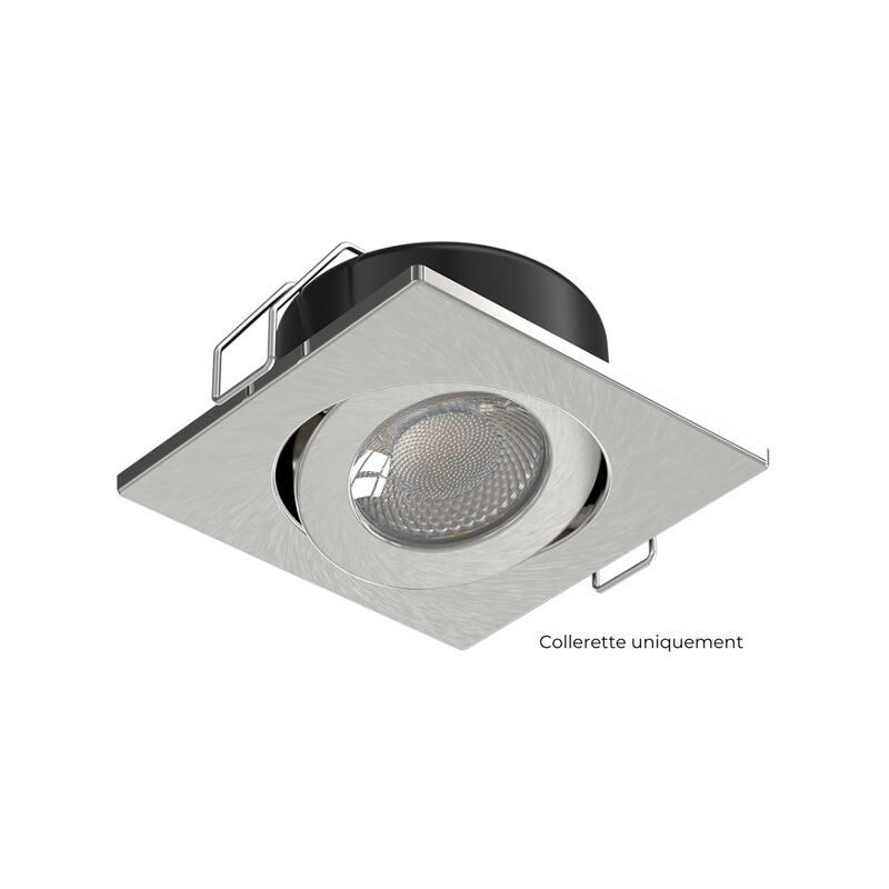 Collerette Carrée Alu brossé pour COMA - TBC101BS - SOLUM