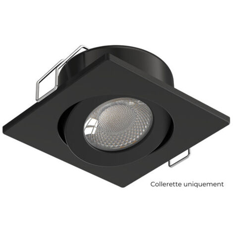 Collerette Carrée Noir Mat pour COMA - TBC102MB - SOLUM