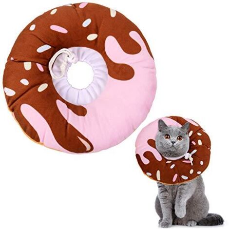 Collerette de Protection pour Chat - Collier de Récupération Souple Anti-Grattage et Anti-Léchage - Confortable et Mignon pour Chiens et Chats (M)