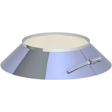 Collerette de solin inox avec bord Ø 150/200 mm
