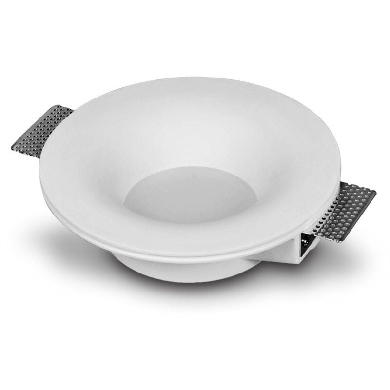 Collerette Downlight led Intégration Plâtre/Pladur Ronde 9W Coupe Ø223 mm UGR17 2700K Blanc chaud