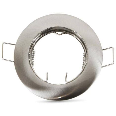 Collerette downlight pour ampoule GU10 / MR16 - Coupe Ø62 mm - Argent