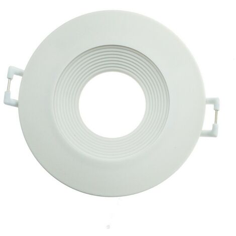 Collerette Downlight Ronde Design Blanche pour Ampoule LED GU10/GU5.3 - Digilamp