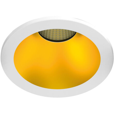 Collerette métal aimantée pour encastré EF4 ronde couleur blanc/doré ARIC 51846
