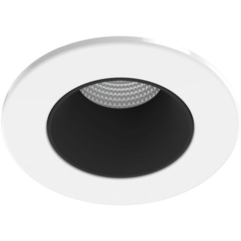 Collerette métal pour encastré EF8 ronde couleur : blanc noir ARIC 11036