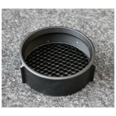 Collerette nid d'abeille noire Ø 55x20mm à visser (à l'unité) pour projecteur Rafale 14W noir TRAJECTOIRE