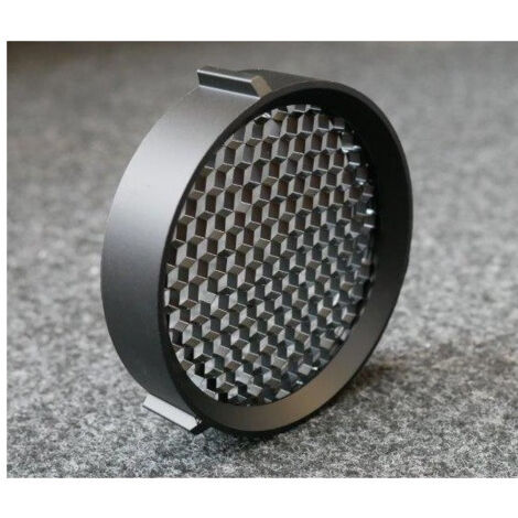 Collerette nid d'abeilles noire à visser Ø 82x20mm (à l'unité) pour projecteur Rafale 40W noir TRAJECTOIRE