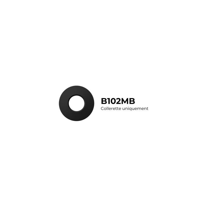 Collerette Noir Mat ronde magnétique pour two et canis - B102MB Solum