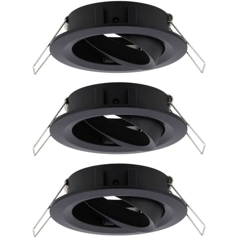 Paulmann - 92487 ebl Choose Collerette jeu de 3 10 w noir (mat)