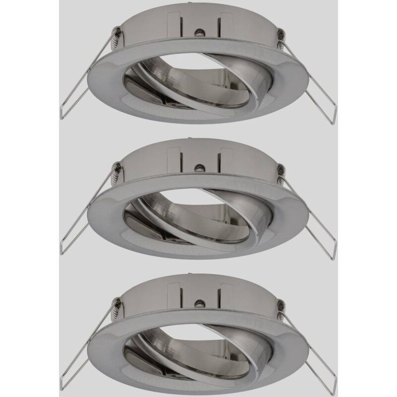 Paulmann - 92485 ebl Choose Collerette jeu de 3 10 w fer (brossé)