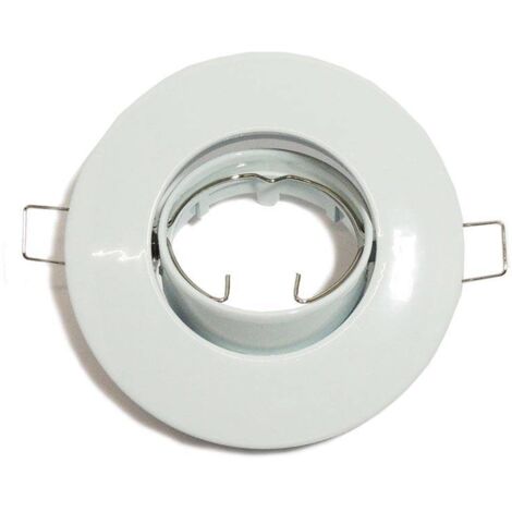 Collerette ronde orientable à encastrer pour dichroïque LED, - Blanc