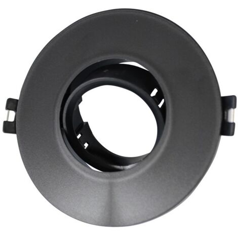 Collerette ronde orientable pour spot GU10 / MR16 Ø110mm - Noir mat
