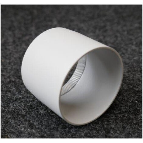 Collerette tubulaire blanche 20° à visser Ø 48x40mm (à l'unité) pour projecteur Rafale 8W blanc TRAJECTOIRE