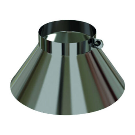 Collet inox pour solin 200mm – Raccord fumisterie – Compatible avec installations en inox – Gamme DUOTEN – CE certifié