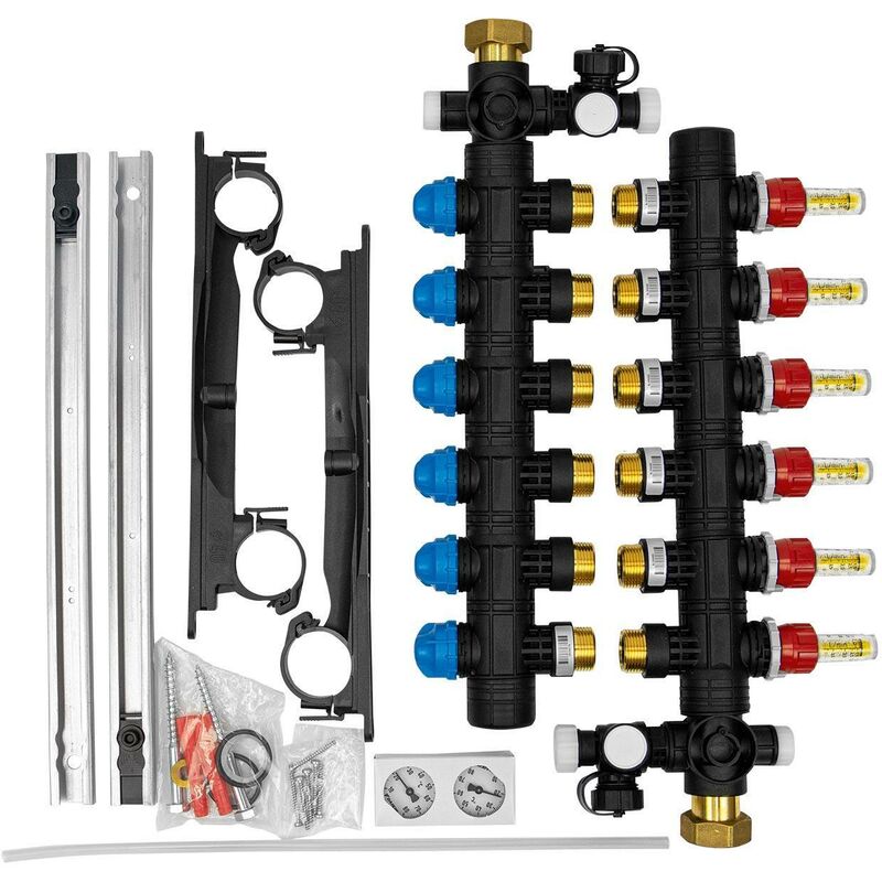 Collettore a 6 vie per riscaldamento a pavimento hkv rmx6 daikin ecollectrmx6a