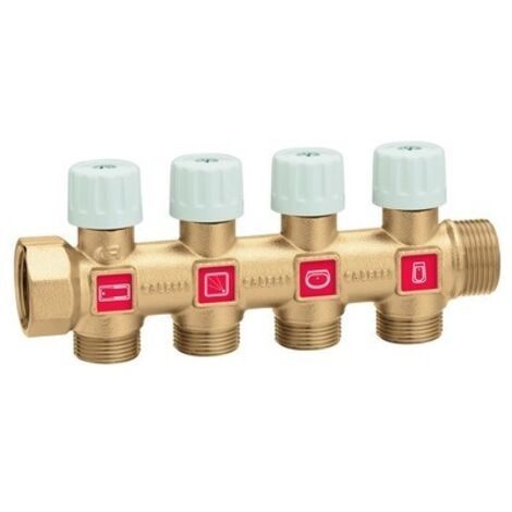 COLLETTORE COMPONIBILE CON RUBINETTI 3/4" x 4 deriv. CALEFFI