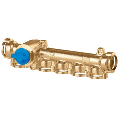 Collettore con intercettazione generale ispezionabile. 4 derivazioni, attacco rapido Caleffi 359290  4
