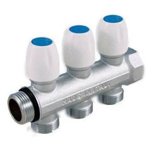COLLETTORE CON RUBINETTO D'ARRESTO MAXIMA VERTI 3/4 5 vie 24x19fil D.18 TIEMME
