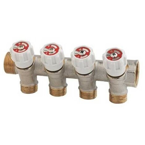 Collettore con vitone 45° a 4 vie 3/4"x 1/2"