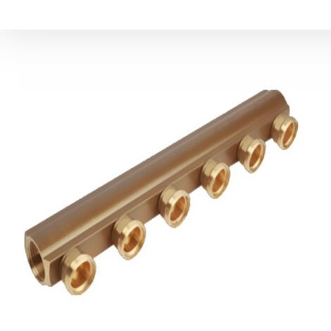 Collettore di distribuzione 1 1/4"x18/8 in ottone Giacomini R551SY048