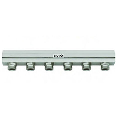 Collettore di distribuzione 1" derivazione 24x19 int. 50  1" x 4 Vie L. 214 mmFIV