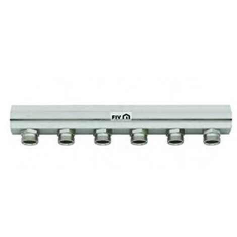 COLLETTORE DI DISTRIBUZIONE 1" DERIVAZIONE 24X19 INT. 50 1" x 6 Vie L. 314 mm