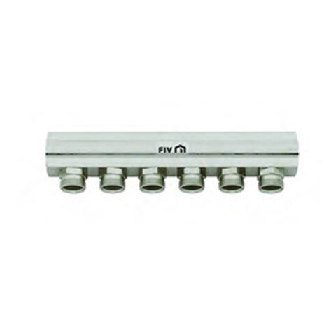 COLLETTORE DI DISTRIBUZIONE 3/4 DERIVAZIONI 24X19 INT. 36- 3/4 x 5 Vie L. 193 mm- FIV- pezzi 1