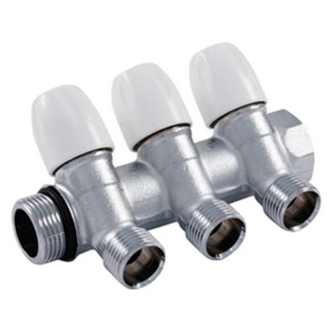COLLETTORE DI DISTRIBUZIONE MAXIMA CON RUBINETTI D' ARRESTO- 3/4 x 1/2- TIEMM- pezzi 1