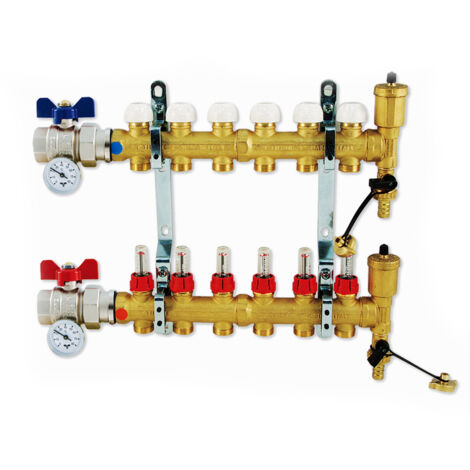 Collettore di distribuzione senza by pass 3 vie