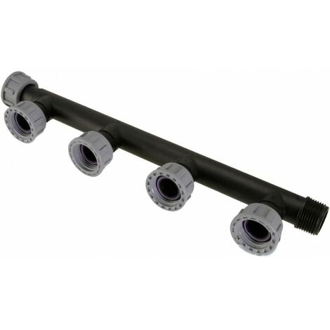 Collettore di Irrigazione 4 uscite M-F-F-F-F 1'' per 4-5 Elettrovalvole da giardino