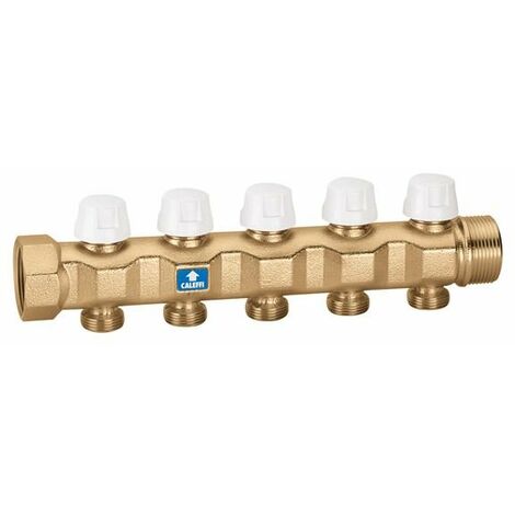 Collettore di ritorno completo di valvole di intercettazione 3 derivazioni Caleffi 663030  3