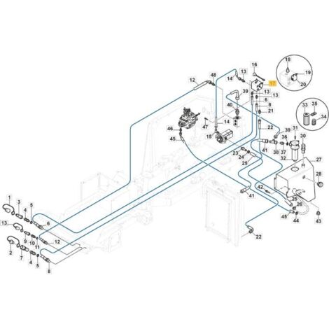 COLLETTORE IDR. POSTERIORE SX BLOCCO PTO ORIGINALE STIGA - 1134-7127-02