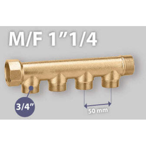 Collettore lineare da 1"1/4 4 vie