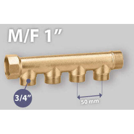 Collettore Lineare Maschio/Femmina 1" Icma 4 Vie Da 3/4"