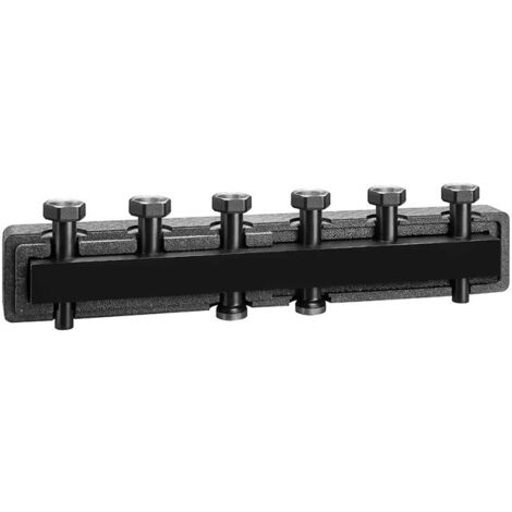 Collettore per impianti di riscaldamento e condizionamento, con coibentazione. 3 derivazioni Caleffi 550230  Nero