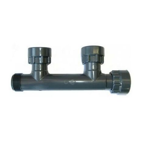 Collettore PVC con O-Ring 2 Uscite da 1" Irritec