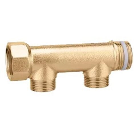 Collettore semplice, componibile. Interasse 50 mm 1". 2 derivazioni - Misura 1/2" 592625