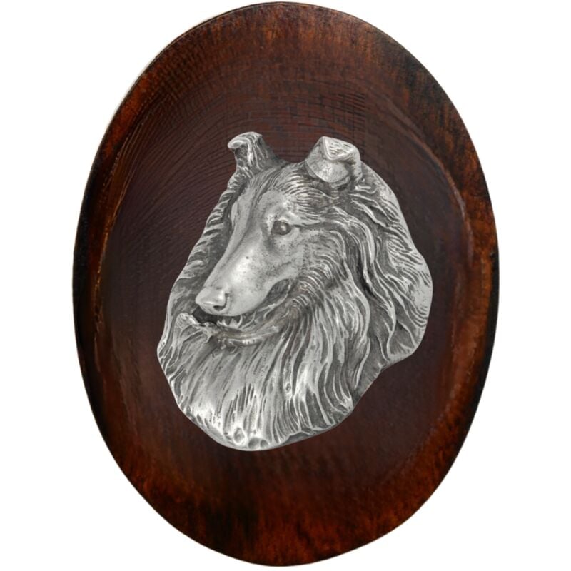 Colley à poil long - broche d'exposition, clip de numéro de départ, badge pour chien par Art-Dog