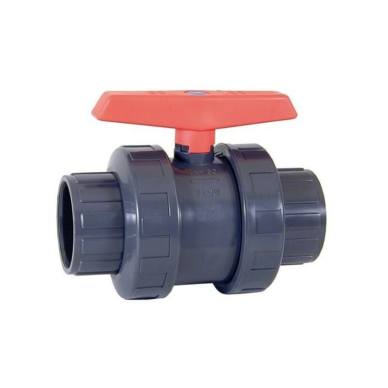 Suinga - Vanne pvc 63. Vanne double union pvc à coller 63 ff. Robinet à boisseau sphérique, ø 63 mm, en pvc, à coller
