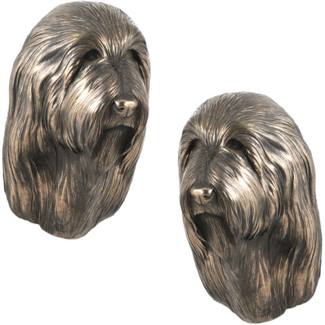 Collie barbudo, collie de las tierras altas: estatuilla de perro, busto colgante, decoración única para un amante de los perros de Art-Dog