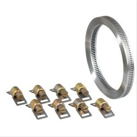 Collier à bande sans fin en Acier zingué - inox 3m largeur 13mm