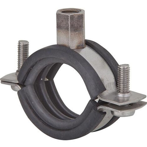 Collier a deux boulons EUROFIX Acier inox A4 3/4" 26-30 mm M8+M10