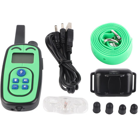 Collier Anti-Abboiement Imperméable pour Petit Chien, Télécommande avec Collier de Dressage 13x5x2cm (Vert)