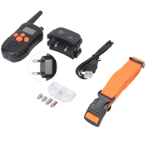 Collier Anti-Abboiement pour Chien - Imperméable, Rechargeable, Collar de Dressage Canin avec Vibration et Son - Prise EU 110-240V