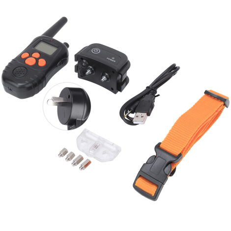 Collier Anti-Abboiement pour Chien - Imperméable, Rechargeable, Collar Vibrant et Sonore - Prise 110-240V