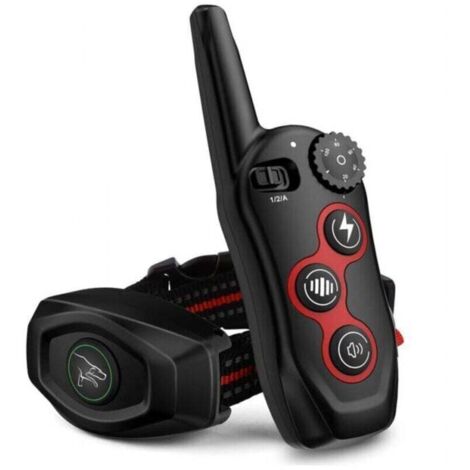 Collier anti-aboiement 2 en 1 avec télécommande - Collier étanche et antichoc, XU, 3 modes d'entraînement, Bip, Vibration, Plage de vibrations 400 m - KZQ