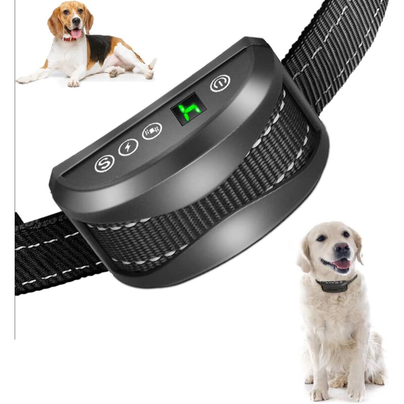 Readcly - Collier Anti-aboiement Chien - 3 Modes Choc Électrique/Vibration/Sensibilité Aide au Dressage Inoffensif Automatique IP65 Batterie