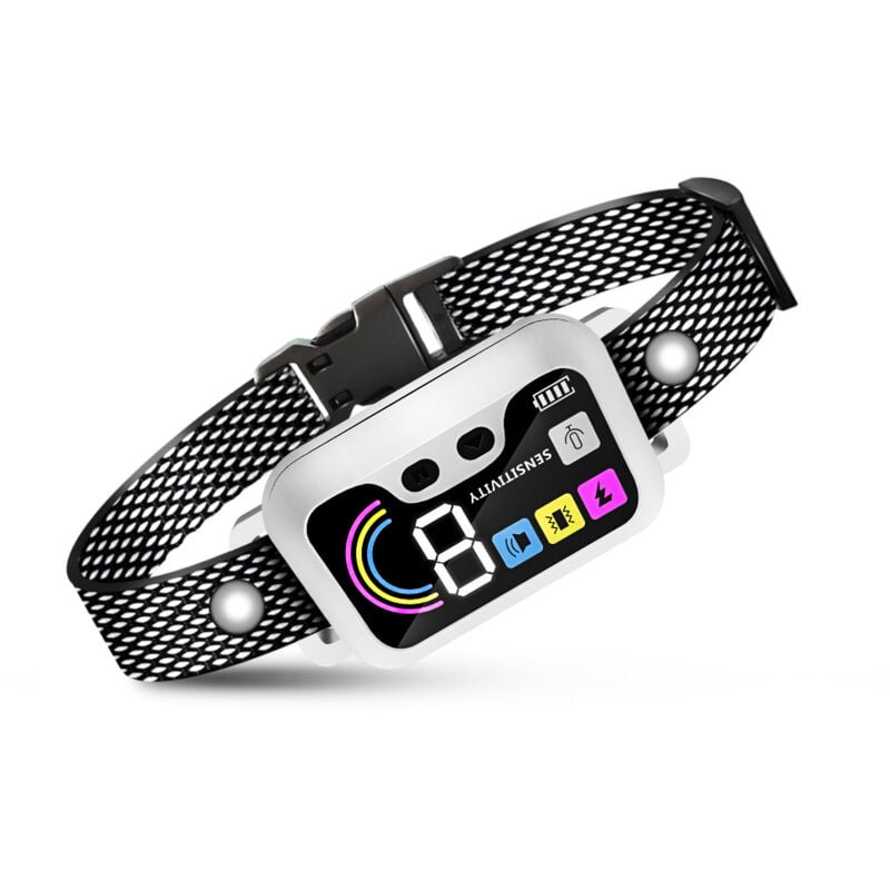 Laoa - Collier Anti Aboiement Chien Automatique,Contrôle Anti-aboiement Intelligent,3 Modes Choc Statique/Vibration/Son,8 Niveaux de